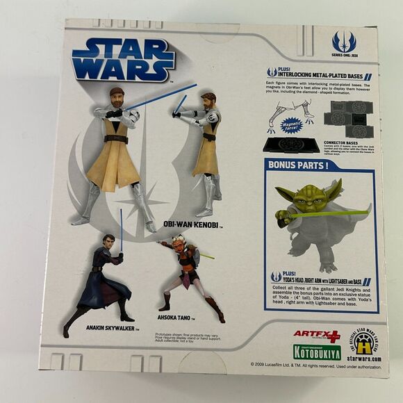 Star Wars Clone Wars Obi-Wan Kenobi ArtFX Figure Kotobukiya Series One Jedi NEW - Picture 4 of 6
